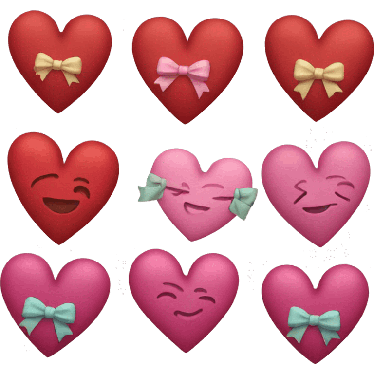 Hearts with bows emoji