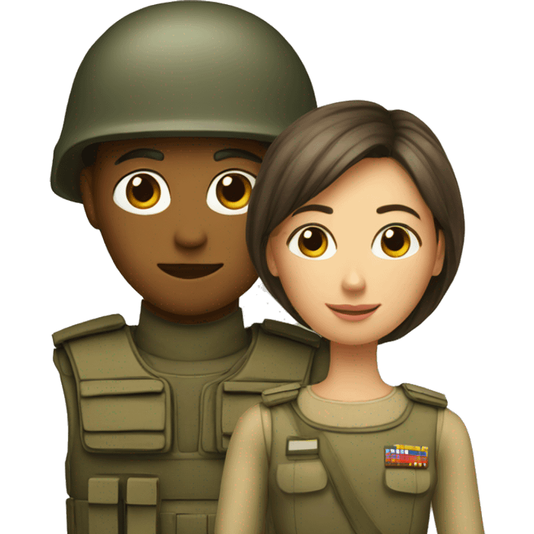 woman and soldier emoji