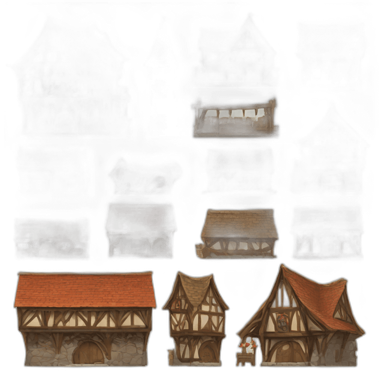 medieval building carnival town decorated emoji