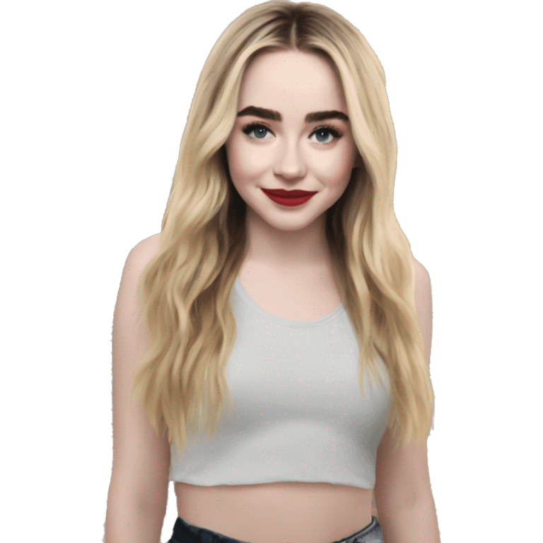 Sabrina Carpenter en playa emoji