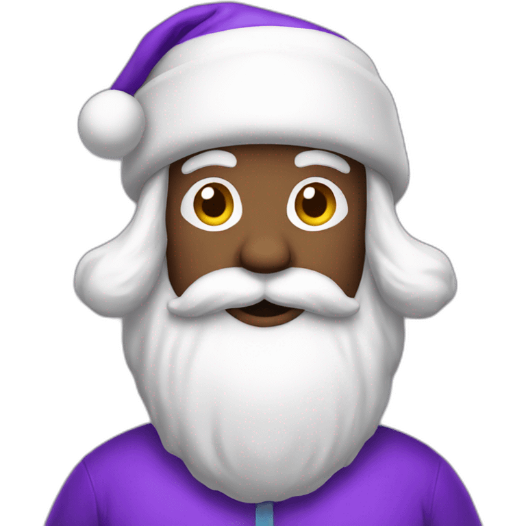 Santa Claus dressed in purple emoji