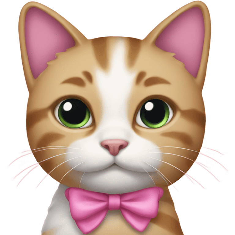 cat with pink bow emoji