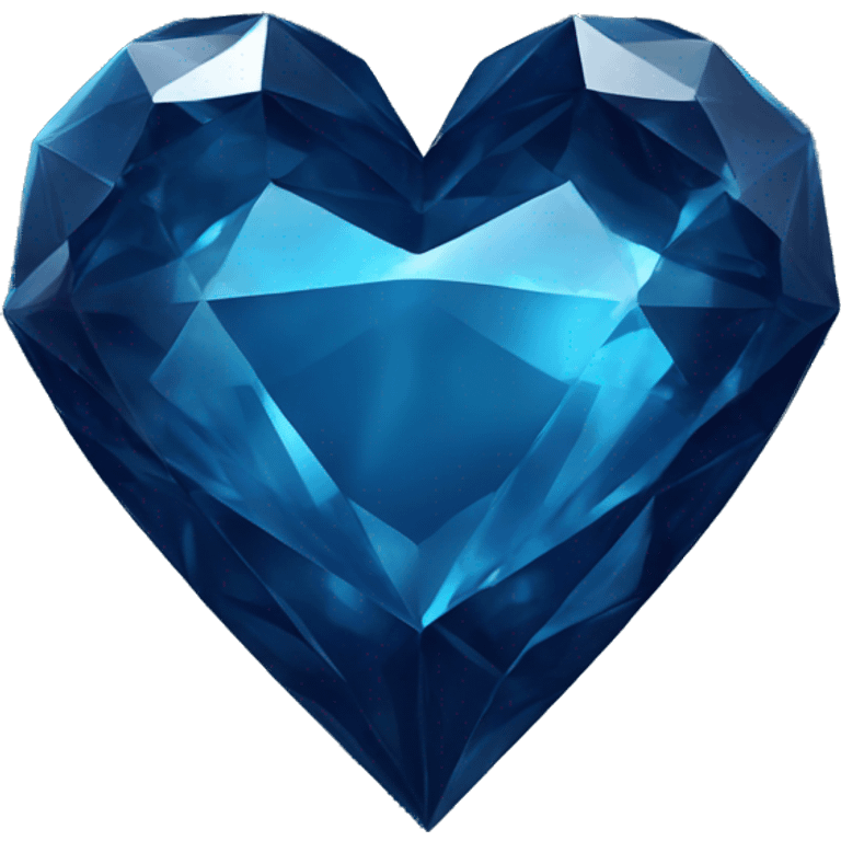 Dark blue diamond heart emoji