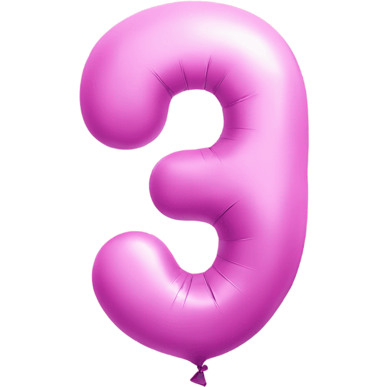 pink balloon shaped like number 4 emoji