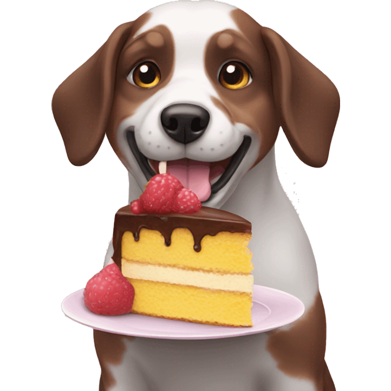 dog eating cake emoji