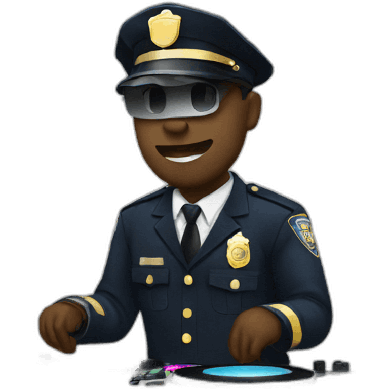 Cop djing emoji