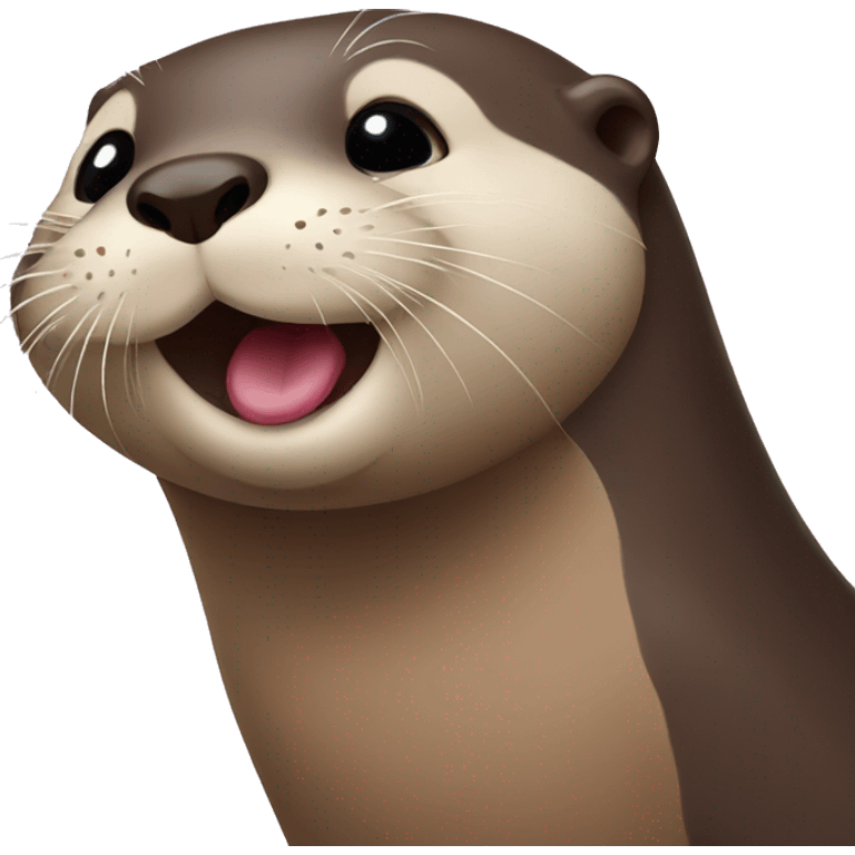 Otter giving a Kiss emoji