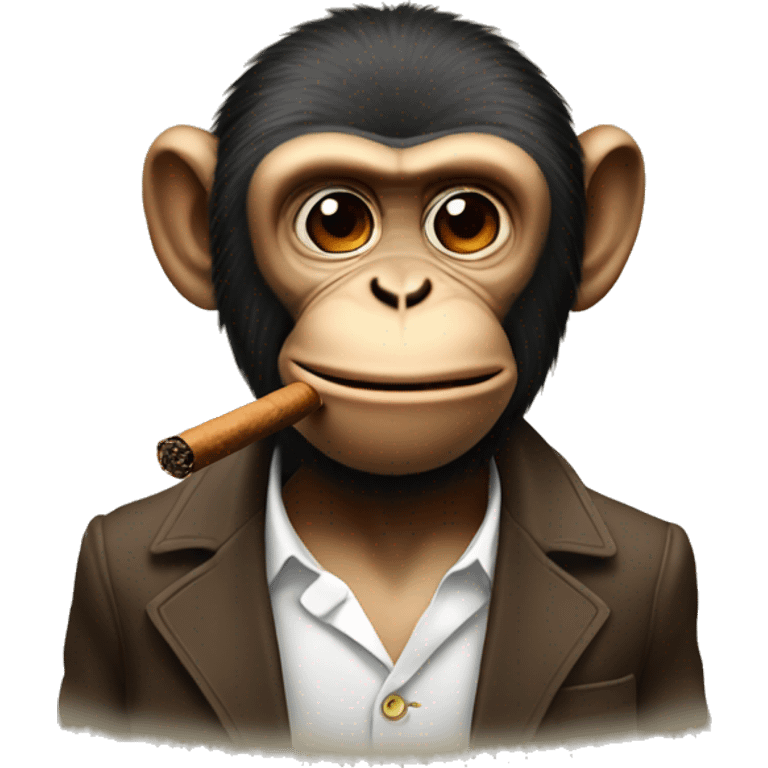 Monkey with cigar emoji