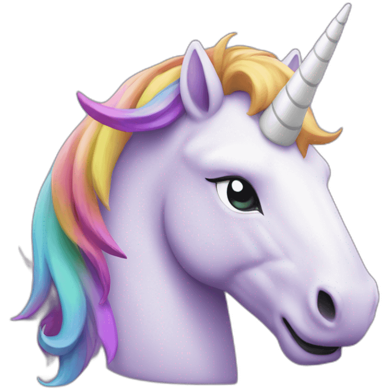 apple unicorn emoji front view purple horn emoji