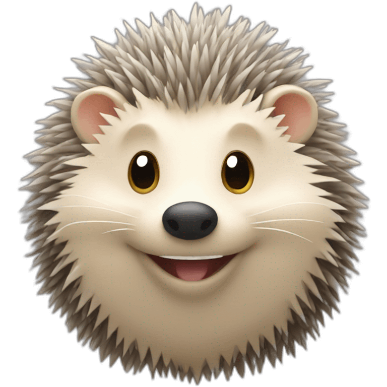 smiling hedgehog working in an office emoji