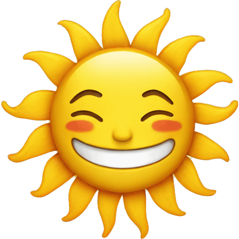 A happy sun emoji emoji