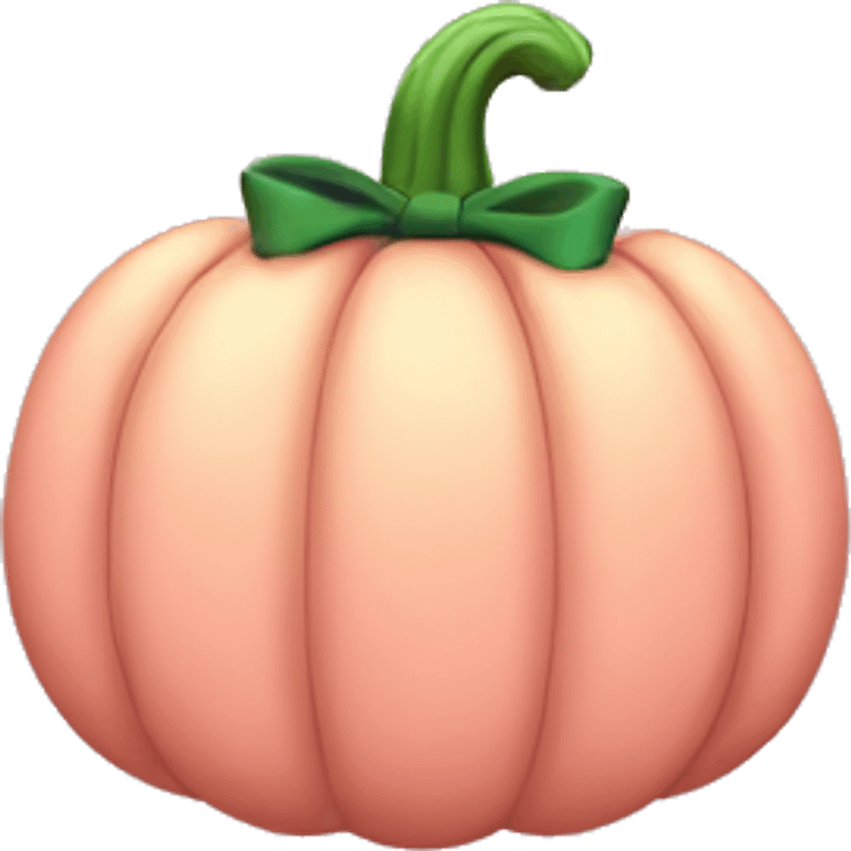 Light pink Pumpkin with a bow emoji