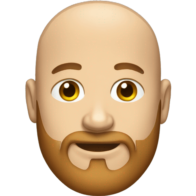 a guy with beard, shirt and shaven head emoji