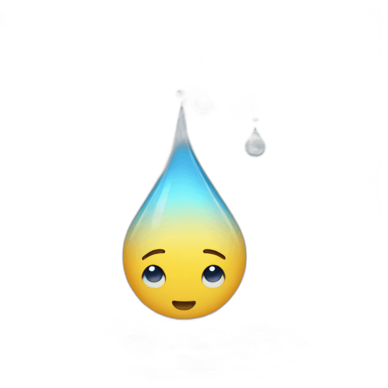 drop creates circular water waves emoji