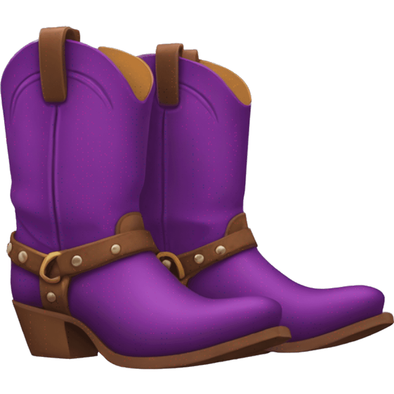 Putple cowboy boots emoji