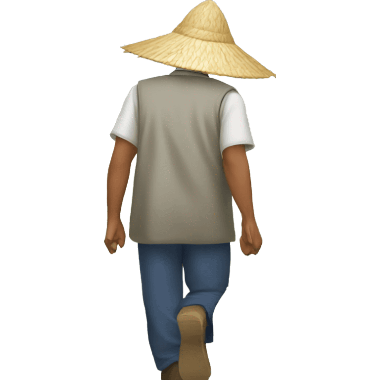 rice farmer walking away emoji