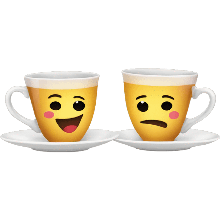 Two tea cups clinking together emoji