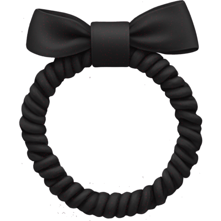 black elastic hair tie alone emoji