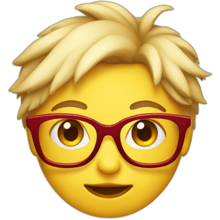 chick with red glasses emoji