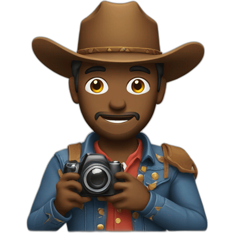 cowboy holding a camera emoji