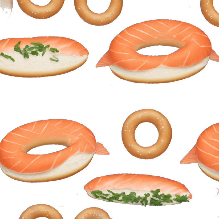 Salmon bagel  emoji