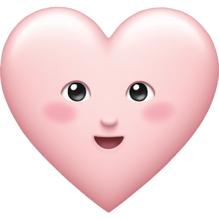 soft pastel pink heart emoji