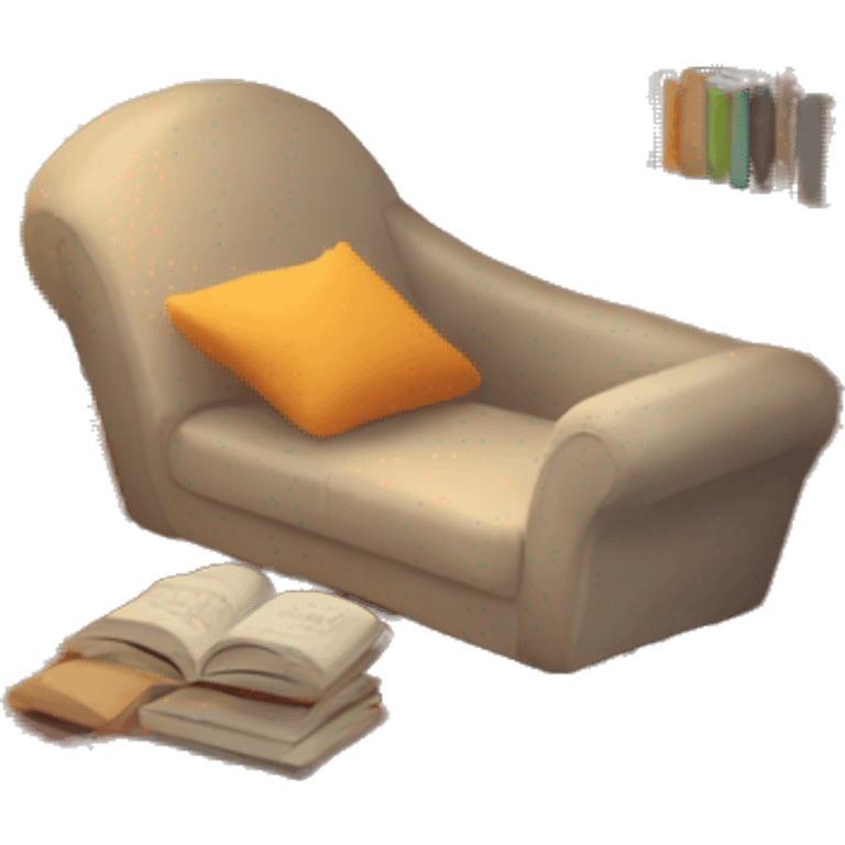 Cozy reading corner emoji