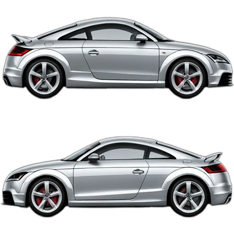 Audi TT silver side view emoji