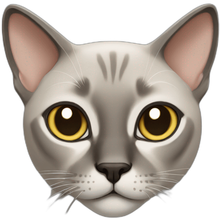 gray siamese cat emoji