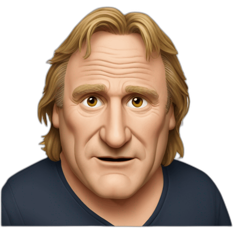 Gérard Depardieu, buvant du vin emoji