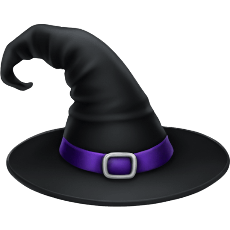 black witch hat emoji