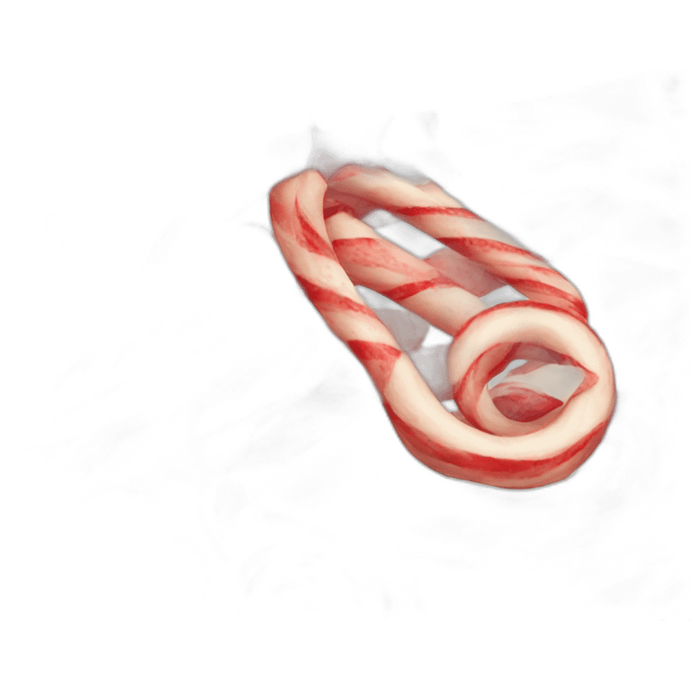 candy cane decorated emoji