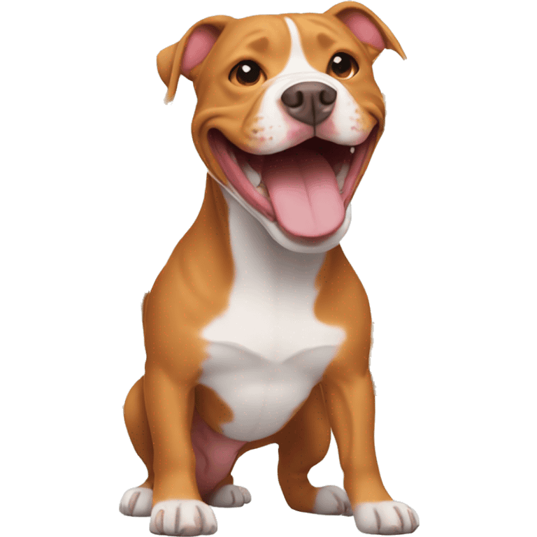 happy red pitbull emoji