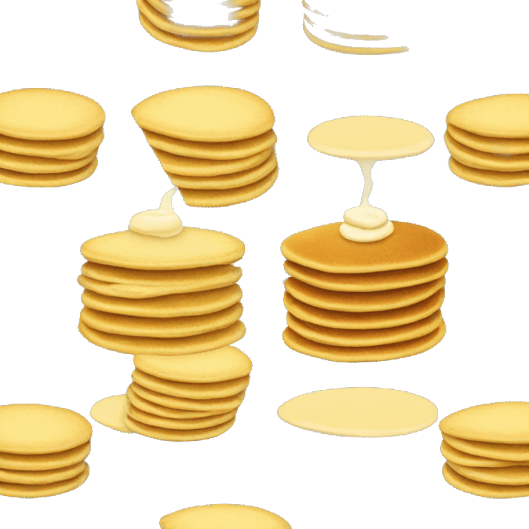 Mashup between a beehive and stack of pancakes emoji