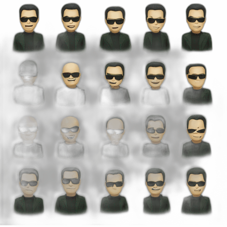 the matrix with smile emoji