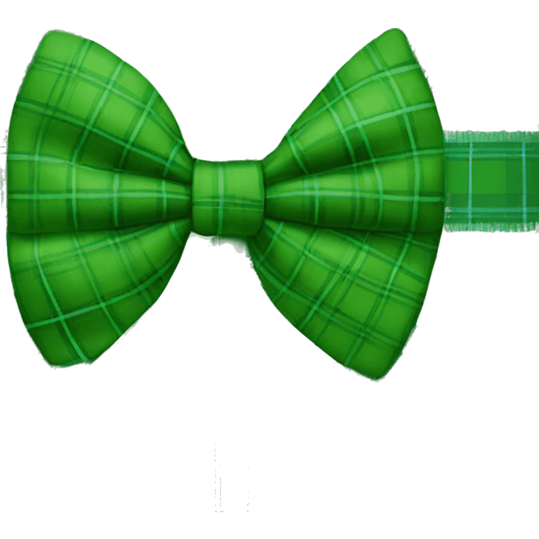 green plaid bow emoji