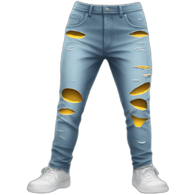 extremely ripped pants emoji