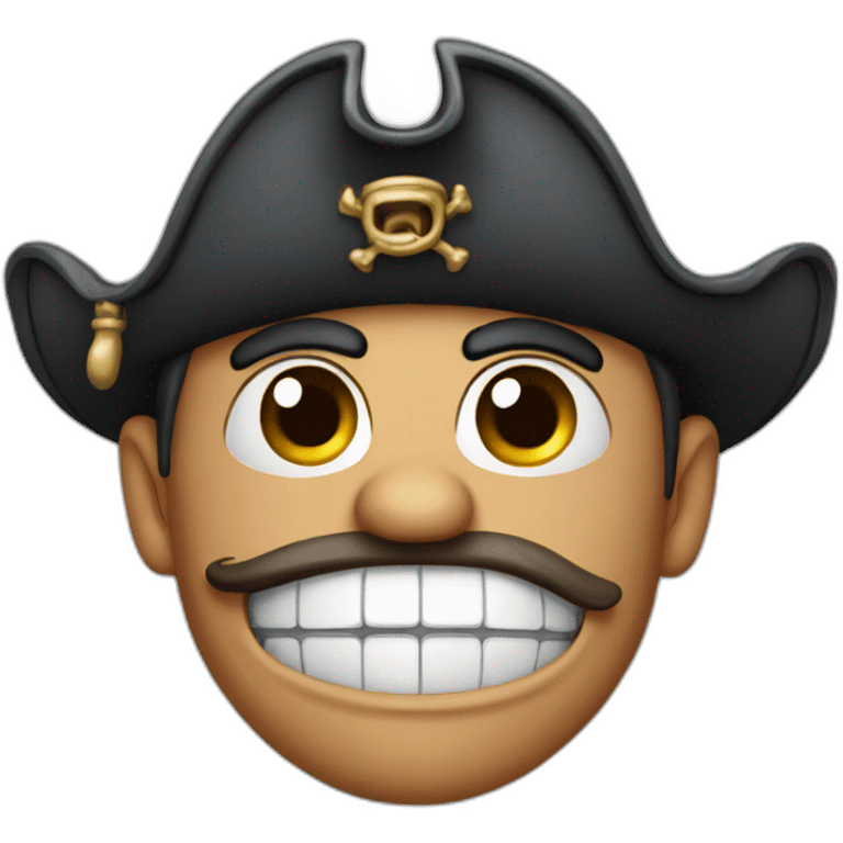 crazy pirate face emoji