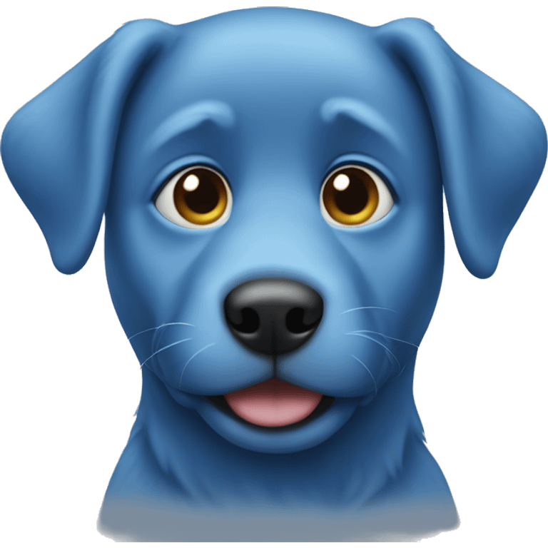 Blue dog emoji