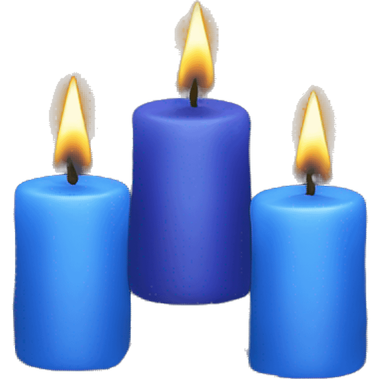 Advent wreath with only one blue candle. 1 blue candle burning emoji