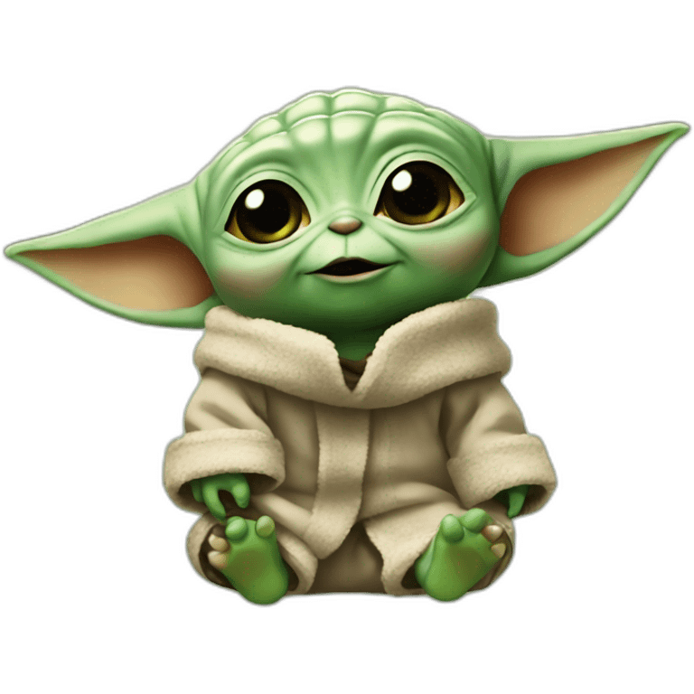 Baby Yoda birthday emoji