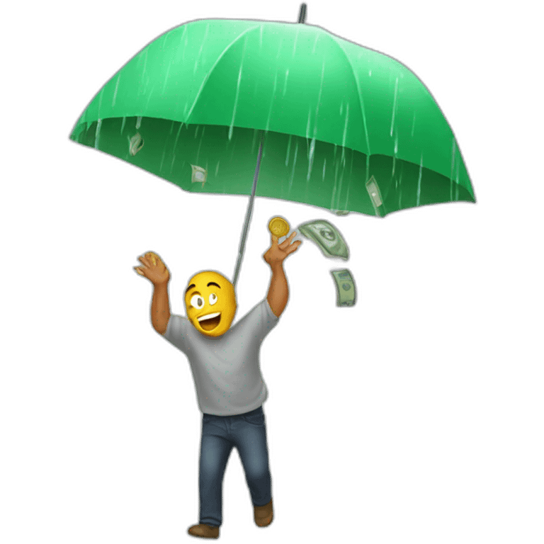 Raining money emoji