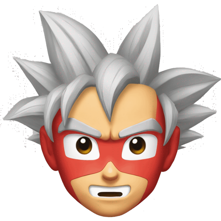 Goku Super Saiyan red detailed face  emoji