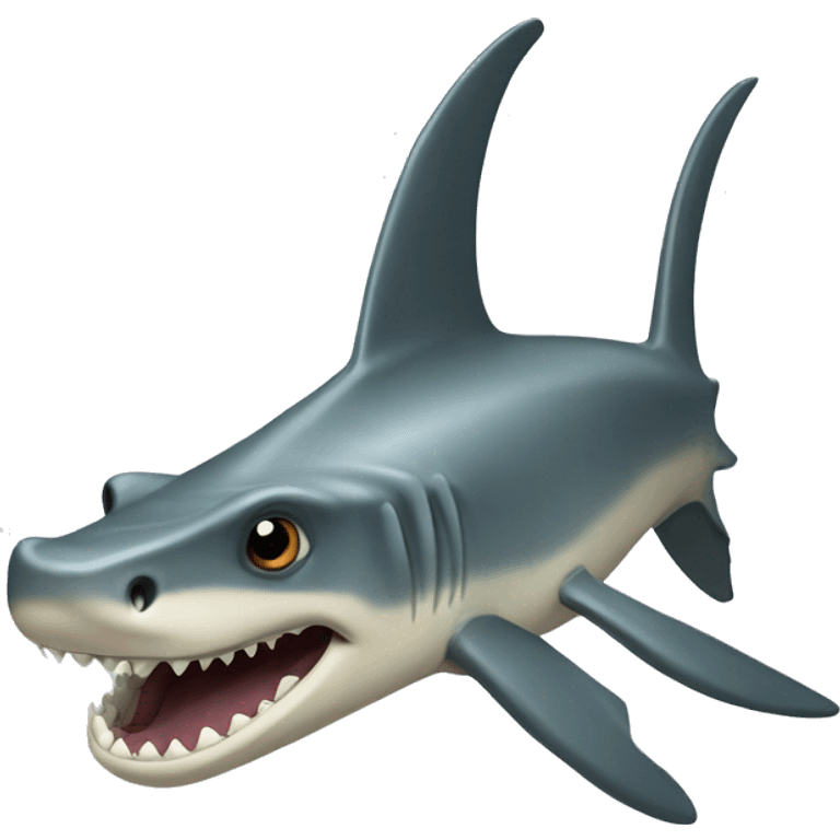 Hammerhead shark with alligator tail emoji