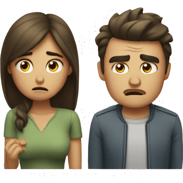 angry couple crying emoji