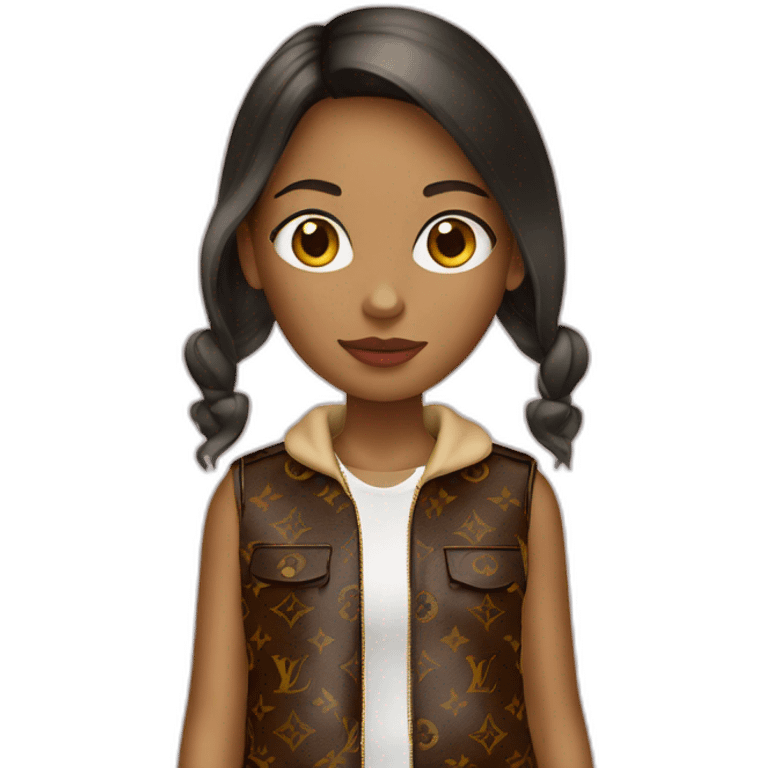 girl with louis vuitton clothing emoji