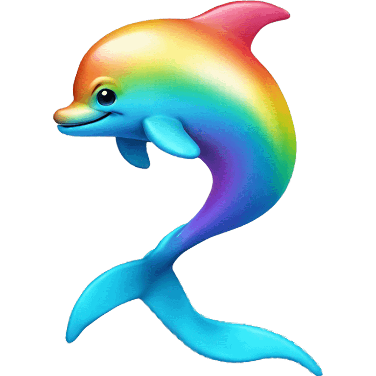 Rainbow Dolphin Full Body emoji