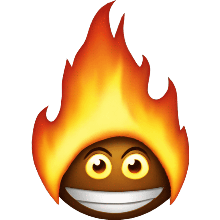 fire with eyes and a mouth emoji