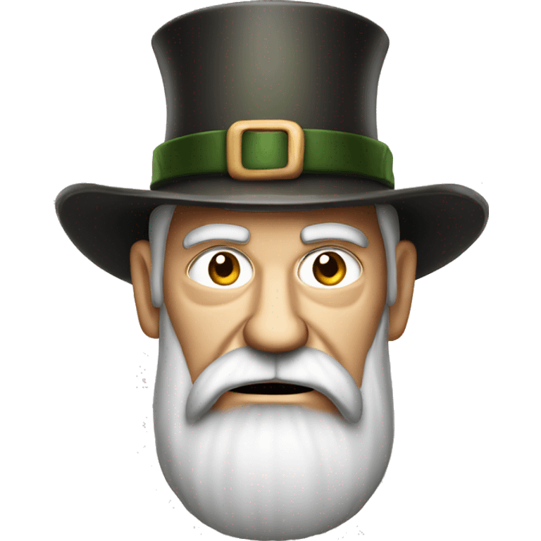 irish angry man old with beard and hat emoji