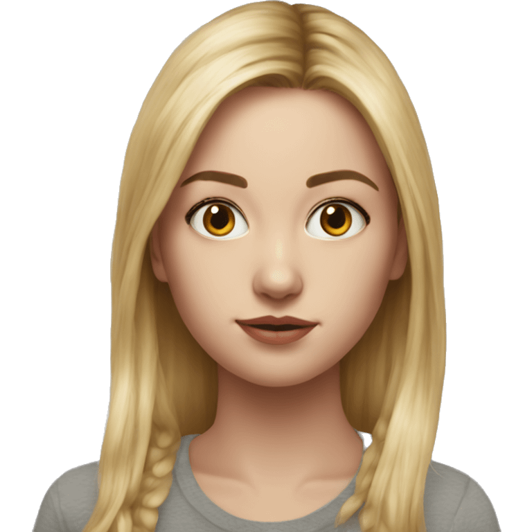 Emily Elizabeth, teenager hyperreal, photoreal portrait emoji